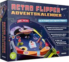 FRANZIS 67210 "Retro Flipper" advento kalendorius, per 24 dienas galima turėti visiškai veikiantį pinbolo automatą, be plastiko, skirtas vaikams nuo 8 metų