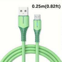 USB Micro greito įkrovimo laidas,  Žalias