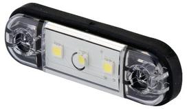 Vidaus apšvietimas LED, stačiakampis, 12/24V, baltas, tvirtinamas varžtais, 84x24mm, Waś