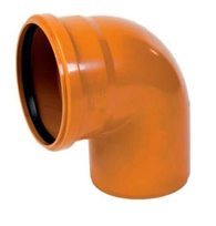 PVC lauko kanalizacijos alkūnė PIPELIFE, DN160 x 87°