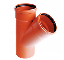 PVC lauko kanalizacijos trišakis PIPELIFE DN160 x 110 x 45°