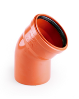 PVC lauko kanalizacijos alkūnė PIPELIFE, DN160 x 45°