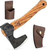 "BeaverCraft" stovyklavimo kirvis AX6 Rankomis kaltas kirvis Lauko kirvis su medine rankena - medinis skaldymo kirvis sodui, stovyklai - kirvio įrankis kirvis išgyvenimui miške, Bushcraft
