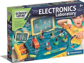 "Clementoni Science & Play": elektroninės laboratorijos rinkinys vaikams, edukacinis mėtų eksperimentų rinkinys, skirtas mokytis elektronikos ir grandinių, kurti, eksperimentuoti ir atrasti