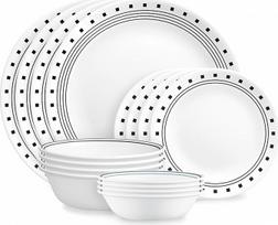 "Corelle® City Block" 16 dalių indų rinkinys 4 asmenims