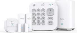 "eufy Security" 5 dalių išmaniųjų namų rinkinys - judesio jutiklio apsaugos sistema su 2 jutikliais nuo vagystės - signalizacijos sistema su programėle, suderinama su "eufyCam" - valdo kitus "HomeBase" stebėjimo prietaisus
