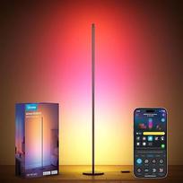 "Govee" RGBIC LED grindų lempa Svetainė, "WiFi" grindų lempa, reguliuojamas apšvietimas, veikia su "Alexa" ir "Google Assistant", 16 milijonų spalvų, 58 scenų režimai, muzikos režimai, "pasidaryk pats" režimas, skirtas miegamajam, žaidimams, juoda