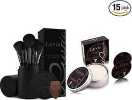 "Luvia", "Prime Vegan Pro Make-Up" šepetėlių rinkinys - juodas ir rožinis auksas ir "Luvia" šepetėlių muilas kosmetikai - "Essential Brush Soap Citro" - skirtas kosmetikos šepetėliams valyti - idealus grožio maišytuvo muilas - 100 g