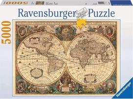 "Ravensburger" antikvarinio pasaulio žemėlapio dėlionė (5000 dalių)