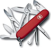 "Victorinox Deluxe Tinker" kišeninis peilis su 17 funkcijų, kryžminiu atsuktuvu, kombinuotomis replėmis, žirklėmis, raudonos spalvos