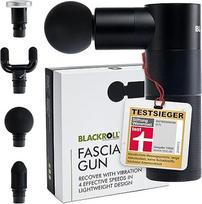 BLACKROLL® FASCIA GUN masažo pistoletas, aukštos kokybės mini masažo pistoletas su USB C, skirtas raumenims ir fascijoms, 4 priedai su 4 reguliuojamais lygiais, skirtas skausmui malšinti ir atpalaiduoti