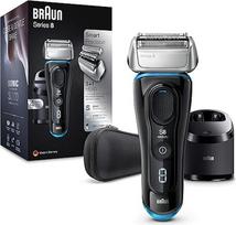 Braun Series 8 8385cc Electric Shaver, Cleaning and Charging Station, Fabric Case, Wet&Dry Electric Shaver Men's Shaver with Precision Trimmer, Lithium Ion Battery, Black