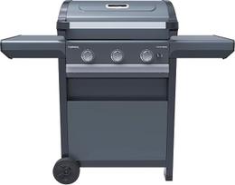 Campingaz gas grill 3 Series Select, BBQ gas grill cart with 3 burners made of stainless steel, lid with thermometer, InstaClean Aqua, Culinary Modular System, 10.2 kW power, outdoor kitchen, new model 2021