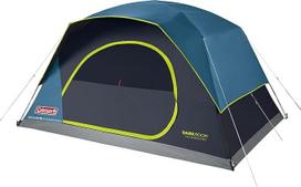 Coleman Skydome 6 Tent 6 Person Camping Tent Extra Dark Sleeping Cabin Dome Tent 100% Waterproof Set Up in 5 Minutes
