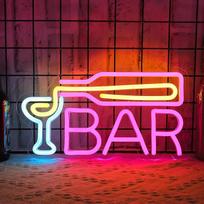 CoolGift Mart Bar Neon Sign, Dimmable LED Bar Light for Wall Decoration, USB Powered, Aesthetic Decoration for Home Bar, Bistro, Party, Club