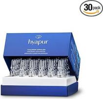 hyapur® hialurono ampulės 30 x 2 ml su labai koncentruota hialurono rūgštimi, skirta veido, kaklo ir dekoltė odai skaistinti ir stangrinti