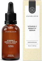 JUNGLÜCK Vitamin C Serum Face Sensitive - Vegan | Švelnus veido serumas su ekologišku alaviju suteikia natūralaus švytėjimo ir švytinčios veido odos | Suderinama veido priežiūra jautriai odai