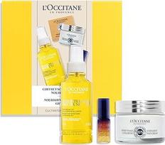 L'OCCITANE - veido priežiūros rinkinys - valomasis aliejus "Precious Strawflower Flower", serumas "Strawflower Reset" ir veido kremas su taukmedžio sviestu - pagaminta Prancūzijoje