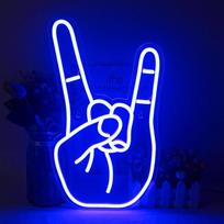 LUCUNSTAR "Geste Neon Sign for Wall Decoration", "Gesture Neon Light", "Gesture LED Sign" su USB maitinimu, skirtas žaidimų kambariui, svetainei, miegamajam