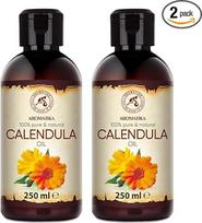 Medetkų aliejus 2 x 250 ml - Medetkų aliejus - Calendula Officinalis - Medetkų aliejaus rinkinys - Grynas ir natūralus - Medetkų aliejus - Bazinis aliejus - Medetkų aliejus grožiui - masažui - kosmetikai - kūno priežiūrai