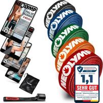 NEOLYMP Ilgos fitneso juostos su fitneso elektronine knyga - plaunamos pasipriešinimo juostos, pasipriešinimo juostos, jėgos treniruotės, gimnastikos juosta, fitneso juosta, treniruočių juostos