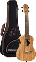 Ortega Friends serijos koncertinė ukulelė - Zebrawood su imtuvu