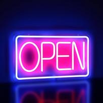 Rdutuok LED Open Light Advertisement 42 x 22 cm LED Open Sign for Bar Pub Hotel Café Restaurant Playroom Wall Art Decoration Sign Powered by USB