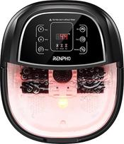 RENPHO Foot Bath with Massage Function, Electric Foot Bath Massager with Timer, Foot Bath with Massage with Temperature Setting, Foot Massager with Water, Foot Spa - Brown