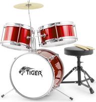 Tiger 3 Piece Junior Drum Kit - Red