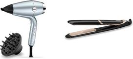 "BaByliss Hydro-Fusion" plaukų džiovintuvas su pažangia plazmos jonų technologija, D773DE, "Ice Blue" ir "Super Smooth 235" tiesintuvai su jonų technologija 140°C - 235°C ST393E