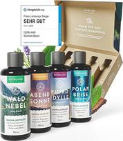 "FJORLAND®" pirties užpilų rinkinys [tikri ekologiški aliejai] - pirties aliejus 4 x 100 ml pirties kvapų - eteriniai pirties užpilai aukštos kokybės dovanų dėžutėje