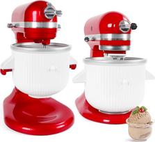 "Gdrtwwh" ledo gaminimo priedas "Kitchenaid" staliniam maišytuvui, ledo gaminimo įrenginiui ir "Sorbet Gelato Maker", tinka "Kitchenaid" 4,3 l ir 4,8 l dubenų kėlimo įrenginiui (galima plauti indaplovėje)