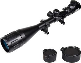 "Goetland" šautuvo optinis taikiklis 6-24x50 AOEG Airsoft Rangerfinding Red Green Reticle su montavimo žiedais SFP, skirtas taktiniams medžiokliniams arbaletams, pneumatiniams šautuvams, sportiniams šauliams