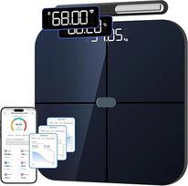 "Healthkeep" asmeninės svarstyklės Impedanso matuoklis Tinklinis "WiFi" ir "Bluetooth" 8 elektrodai Aukšto tikslumo 46 kūno duomenys programėlei, įskaitant "Android" ir "iOS" Talpa 180kg/400lb 30x30cm