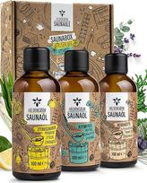 "Heldengrün" ekologiškų pirties užpilų rinkinys [3 kvapai, 1 pirties dėžutė] - "Mountain Hut", "Citrus Magic" ir "Breathless" elegantiškoje dovanų dėžutėje - pirties užpilas su ekologišku eteriniu aliejumi - pirties reikmenys