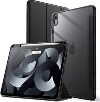 "JETech" dėklas "iPad Air" 11 colių M2 (2024), "iPad Air 5/4" (10,9 colių, 2022/2020, 5/4.) su rašiklio laikikliu, skaidrus permatomas galinis dėklas, plonas stovas, apsauginis planšetinio kompiuterio dėklas (juodas)