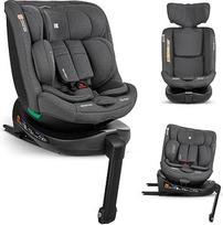 "KikkaBoo i-Size i-SECURE" vaikiška automobilinė kėdutė, 40-150 cm, 0 1 2 3 ISOFIX grupės automobilinė kėdutė, 0-12 metų, 0-36 kg, pasukama 360° kampu, 12 padėčių galvos atrama, pilka