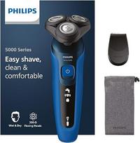 "Philips Series 5000" elektrinis drėgnas ir sausas skustuvas S5466/18, galingas ir švelnus skutimasis, "SteelPrecision" skutimosi sistema, lanksčios 360° skutimosi galvutės, 60 minučių veikimo laikas