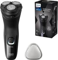"Philips" skustuvas "Series 3000X" - elektrinis drėgnas ir sausas skustuvas vyrams juodos spalvos su "SkinProtect" technologija, atlenkiamas barzdos kirptuvas (modelis X3001/00)