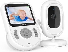 "TakTark" kūdikių monitorius su kamera 2,8 colių vaizdo monitorius 720p IPS kūdikių monitorius su kamera be "WiFi", 750 mAh baterija, dvipusis pokalbis, VOX režimas, 3 x skaitmeninis priartinimas, naktinis matymas, temperatūra