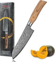 "Wakoli EDIB Pro" damaskinis peilis "Santoku" | 16 cm geležtė I Aukštos pjovimo savybės | Patvarūs ir ilgaamžiai ašmenys | 67 sluoksnių damaskinis plienas | Ergonomiška Pakka medinė rankena I Unikalus dizainas