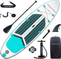Aqua Plus Sup Gonflable de 15 cm d'épaisseur Pour Tous Les Niveau x de compétence Planche à pagaie Debout, Pagaie, Pompe, Sac à DOS de Voyage ISUP, Laisse, Bandoulière, Jeune, Adulte