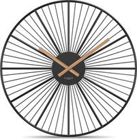 Cander Berlin Barla XXL sieninis laikrodis Tylus 50 cm metalinis medinis laikrodis be tiksėjimo Milžiniškas didelis modernus juodas gyvenamasis kambarys Virtuvė Derlius