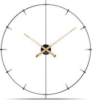 Cander Berlin LEANDER XXL Vintage sieninis laikrodis Tylus 60 cm medinės rankos be tiksėjimo triukšmo Didelis modernus juodas gyvenamasis kambarys Virtuvė Metalas Stiklo pluoštas