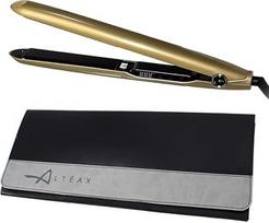 Euphoria Professional Tourmaline Hair Straightener with Digital Display and Temperature Adjustable up to 230° + Faux Leather Case Made in Italy