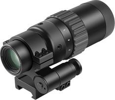 Feyachi Red Dot Magnifier, 1.5X - 5X Magnifier Airsoft Zielfernrohr Taktisches Rotpunktvisier Jagd Optiklinse with Flip Mount Kompatibel mit 21mm/22mm Picatinny/Weaver Schiene