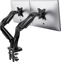 HUANUO 2 Monitor Mount for 13 to 30 Inch Screens, Screen Mount for 2 Monitors, Gas Pressure Spring Arm, Monitor Mount for 2 Monitors – 360° Rotatable/2 Mounting Options/Vesa 75/100