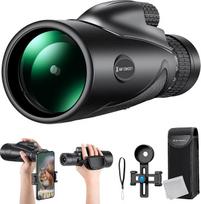 K&F Concept 8-32 x 50 HD monokulinis teleskopas su nuolatiniu priartinimu ir mobiliojo telefono laikikliu, skirtas paukščių stebėjimui, medžioklei, žygiams, koncertams