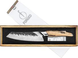 Kaltinis "Katai Santoku" peilis, 18 cm, pagamintas iš japoniško VG10 plieno, kaltas rankomis penkiais sluoksniais, supakuotas į prabangią medinę dėžutę