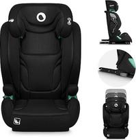 LIONELO IGO I dydžio 2 3 grupės vaikiška automobilinė kėdutė nuo 100-150 cm ISOFIX arba be dirželių tvirtinimo priekyje, reguliuojamas atlošas ir galvos atrama, nuimamas atlošas iš atminties putų, juoda